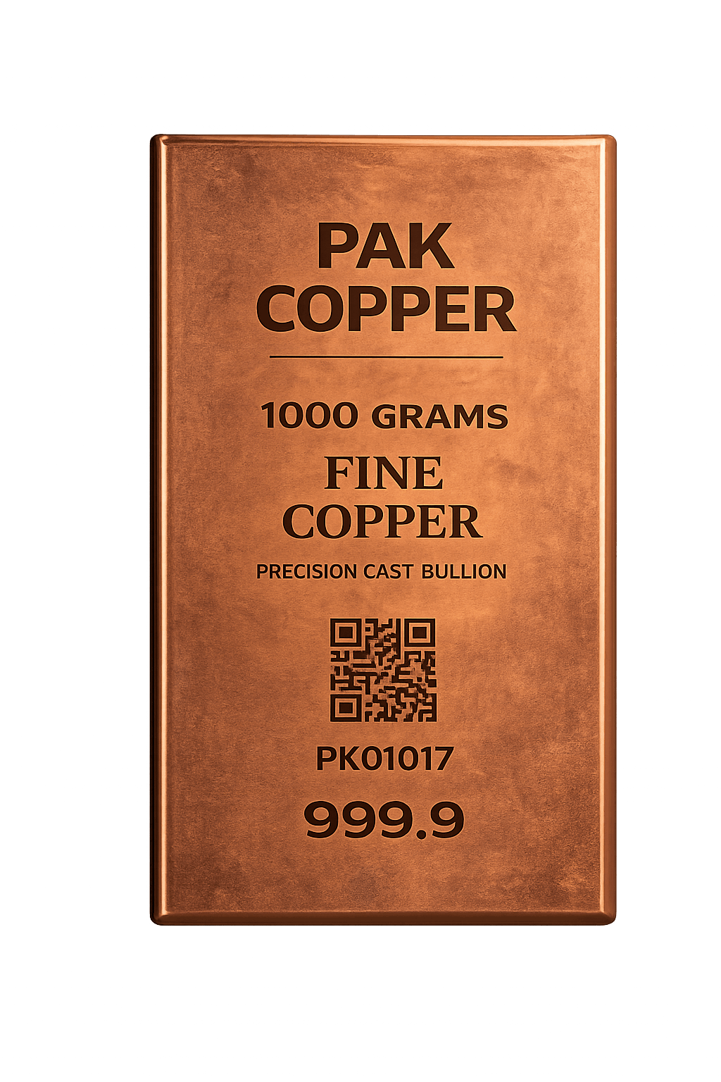 PAK Copper 1kg Bar